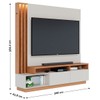 Estante para TV Até 75 Polegadas Esmeralda 2 Portas Off White Matte/Freijó - Pnr Móveis
