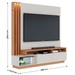 Estante para TV Até 75 Polegadas Esmeralda 2 Portas Off White Matte/Freijó - Pnr Móveis