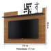 Painel para TV Até 55 Polegadas San Noce Milano/Preto Fosco - Pnr Móveis