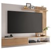 Painel para TV Até 65 Polegadas Brtrand 1 Porta 1 Prateleira Off White/Freijó - Pnr Móveis