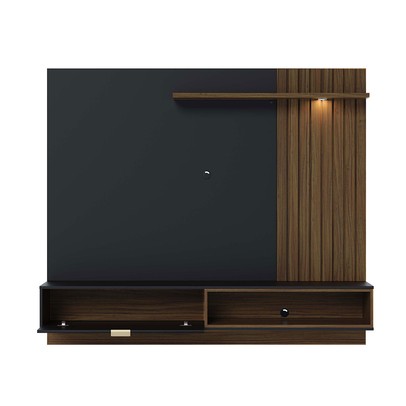 Painel para TV Até 65 Polegadas Brtrand 1 Porta 1 Prateleira Pretofosco/Noce Milano - Pnr Móveis