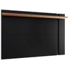 Painel para TV Até 70 Polegadas Córdova 1 Prateleira Preto Fosco/Noce Milano - Pnr Móveis