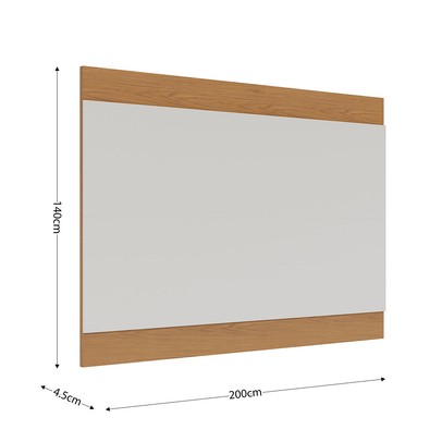 Painel para TV Até 75 Polegadas Amazonas Off White Matte/Freijo - Pnr Móveis