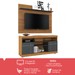 Rack com Painel para TV Até 55 Polegadas Bello 2 Portas Noce Milano/Preto Fosco - Pnr Móveis