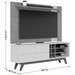 Rack com Painel para TV Até 70 Polegadas Light 2 Portas 3 Prateleiras Freijó/Off White Matte - Pnr Móveis