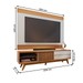 Rack com Painel para TV Até 75 Polegadas Bellaria 1 Porta 2 Gavetas Freijo/Off White Matte - Pnr Móveis