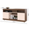 Rack para TV Até 42 Polegadas 2 Portas Apeu Nogueira Real/Off White - Pnr Móveis