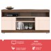 Rack para TV Até 42 Polegadas 2 Portas Apeu Nogueira Real/Off White - Pnr Móveis