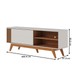 Rack para TV Até 60 Polegadas Gillies 1 Porta Ripado Off White Matte/Freijó - Pnr Móveis