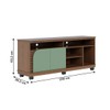 Rack para TV Até 65 Polegadas Boss 2 Portas Amêndoa/Hortelã - Pnr Móveis