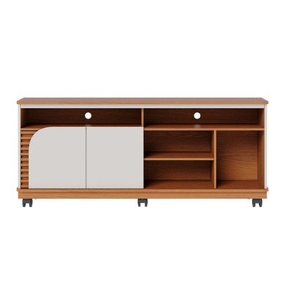 Rack para TV Até 65 Polegadas Boss 2 Portas Freijó/Off White - Pnr Móveis