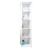 Armário Multiuso Florianópolis 1 Porta 4 Prateleiras Branco - Kaiki Móveis