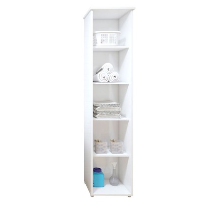 Armário Multiuso Florianópolis 1 Porta 4 Prateleiras Branco - Kaiki Móveis
