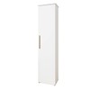 Armário Multiuso Florianópolis 1 Porta 4 Prateleiras Branco - Kaiki Móveis