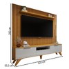 Rack com Painel para TV Até 75 Polegadas áustria Paris 3 Gavetas com Led Naturalle/Off White - Mavaular
