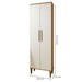 Armário Multiuso Recife 2 Portas 5 Prateleiras Nature/Off White - Kaiki Móveis