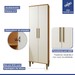 Armário Multiuso Recife 2 Portas 5 Prateleiras Nature/Off White - Kaiki Móveis