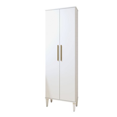 Armário Multiuso Recife 2 Portas 5 Prateleiras Branco - Kaiki Móveis