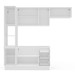Cozinha Completa Amara 8 Portas 3 Gavetas 40250084 Branco/Azul - Politorno