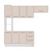 Cozinha Completa Amara 8 Portas 3 Gavetas 40250084 Branco/Creme - Politorno