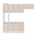 Cozinha Completa Amara 8 Portas 3 Gavetas 40250084 Branco/Creme - Politorno