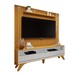 Rack com Painel para TV Até 75 Polegadas áustria Paris 2 Gavetas com Led e Vidro Naturalle/Off White - Mavaular