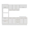 Cozinha Completa Amara 10 Portas 4 Gavetas 40250085 Branco - Politorno