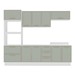 Cozinha Completa Amara 10 Portas 4 Gavetas 40250085 Branco/Verde Oliva - Politorno