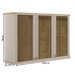 Armário Aéreo Cozinha 120 Cm Requin 3 Portas 100% Mdf com Vidro Jequitibá/Off White Fosco - Pnr Móveis