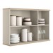 Armário Aéreo Cozinha 120 Cm Requin 3 Portas 100% Mdf com Vidro Jequitibá/Off White Fosco - Pnr Móveis