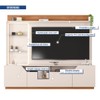 Estante para TV Até 65 Polegadas Vesper 2 Portas 1 Gaveta com Led Off White/Freijó - Caemmun