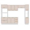 Cozinha Completa Amara 10 Portas 4 Gavetas 40250086 Branco/Creme - Politorno