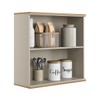 Armário Aéreo Cozinha 80 Cm Requin 2 Portas 100% Mdf Jequitibá/Off White Fosco - Pnr Móveis