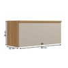 Armário Aéreo Cozinha 80 Cm Route 1 Porta 100% Mdf Jequitibá/Off White Fosco - Pnr Móveis