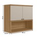 Armário Aéreo Cozinha 80 Cm Route 2 Portas 100% Mdf Jequitibá/Off White Fosco - Pnr Móveis