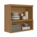 Armário Aéreo Cozinha 80 Cm Route 2 Portas 100% Mdf Jequitibá/Off White Fosco - Pnr Móveis