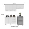 Cozinha Completa Amara 6 Portas 3 Gavetas 40250087 Branco - Politorno