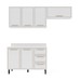Cozinha Completa Amara 6 Portas 3 Gavetas 40250087 Branco - Politorno