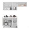 Cozinha Completa Amara 6 Portas 3 Gavetas 40250087 Branco/Verde Oliva - Politorno