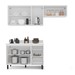 Cozinha Completa Amara 6 Portas 3 Gavetas 40250087 Branco/Creme - Politorno