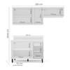 Cozinha Completa Amara 6 Portas 3 Gavetas 40250087 Branco/Creme - Politorno