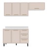 Cozinha Completa Amara 6 Portas 3 Gavetas 40250087 Branco/Creme - Politorno