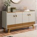 Balcão Buffet Chaud 4 Portas 2 Prateleiras Nature/Off White - Pnr Móveis
