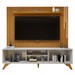 Rack com Painel para TV Até 75 Polegadas Gaia Paris Portas com Led Off White/Naturalle - Mavaular