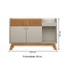 Balcão Buffet Deacon 2 Portas 1 Gaveta com Espelho Nature/Off White - Pnr Móveis