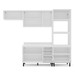 Cozinha Completa Amara 8 Portas 4 Gavetas 40250088 Branco/Azul - Politorno