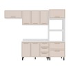 Cozinha Completa Amara 8 Portas 4 Gavetas 40250088 Branco/Creme - Politorno