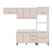 Cozinha Completa Amara 8 Portas 4 Gavetas 40250088 Branco/Creme - Politorno