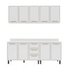 Cozinha Completa Amara 9 Portas 3 Gavetas 40250089 Branco - Politorno