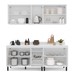 Cozinha Completa Amara 9 Portas 3 Gavetas 40250089 Branco/Verde Oliva - Politorno